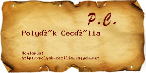 Polyák Cecília névjegykártya